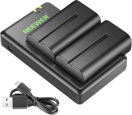 NEEWER NP-F550 Battery Charger Set Compatible with Sony NP-F970 F750 F770 F960 F