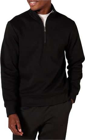SIZE:L Amazon Essentials Men's Long-Sleeve Quarter-Zip Fleece Sweatshirt