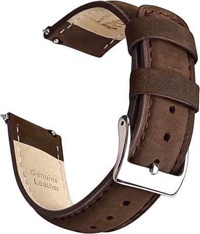 Ritche Quick Release Leather Watch Band  22mm  Leather Watch Strap