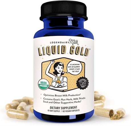 Legendairy Milk Liquid Gold Lactation Supplement, 60 VEGAN CAPSULES