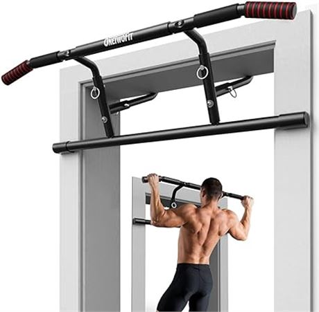 ONETWOFIT Pull up Bar Clamp Doorway No Screws Multi H...