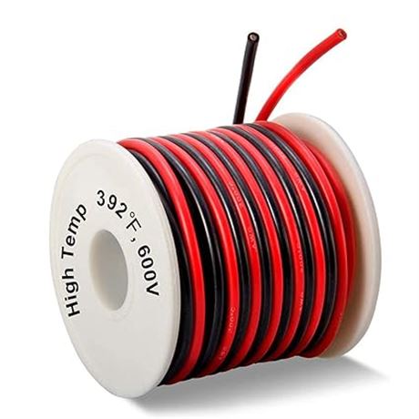 16 Gauge Silicone Wire Spool 50 Feet, Ultra Flexible Hig...