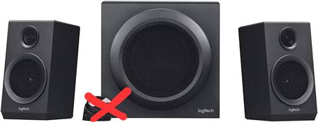 Logitech Z333 2.1 Speakers – Easy-access Volume Control, Hea...