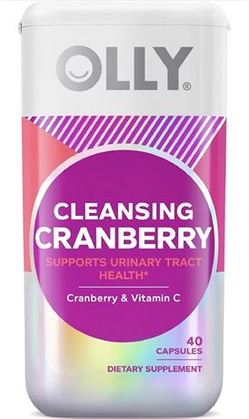 OLLY Cleansing Cranberry Capsules, Supports Urinary Tract Health, Vegan Capsules