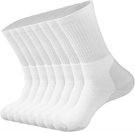 8 Pairs - ECOEY Men's Work Boots Athletic Running Crew Socks, Dry-Tech
