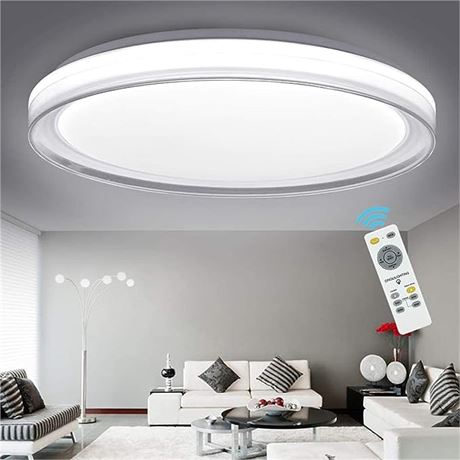 DLLT LED Modern Flush Ceiling Light Fixture-48W Flat Round...