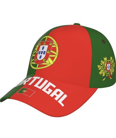 Portugal Flag Cool Portuguese Baseball Cap 3D Full Print Adult Unisex Adjustable