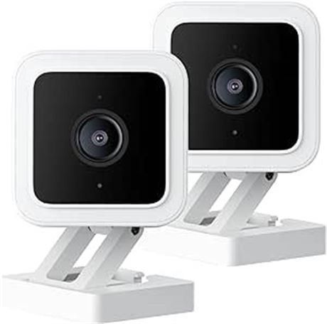 2 PACK- Wyze Cam v3 with Color Night Vision, Wired 1080p HD Indoor/Outdoor Video