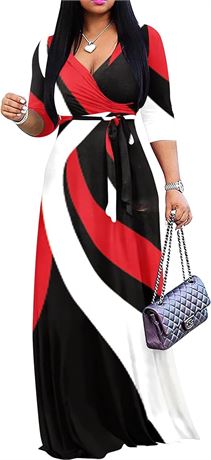 3XL FANDEE Plus Size Maxi Dress for Women Casual Summ...