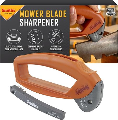 Smith’s 50603 Handheld Lawn Mower Blade Sharpener - Oversized Handle & Large