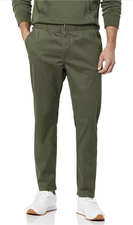 Size-L, Amazon Essentials Mens Fit Elasticated Waist Chino