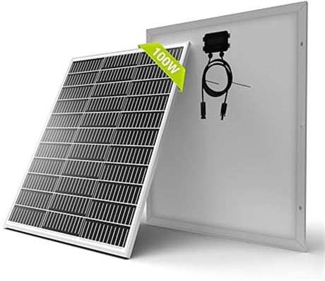 Newpowa 100W Watt Solar Panel 12V Volt Monocrystall...
