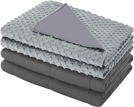 eletecpro Weighted Blanket with Removable Cover for Adults, Size 60x80 Inch 20 l