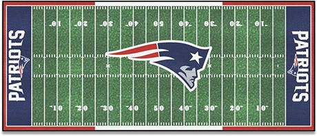 FANMATS 7341 NFL New England Patriots Nylon Face Football Field Runner