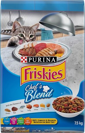 7.5 kg Bag - Friskies Chef's Blend Dry Cat Food
