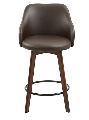 Distinctly Home Twist Counter Stool- Brown