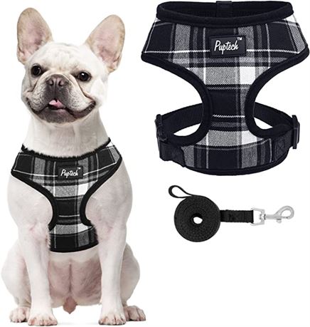 Size: S, PUPTECK Soft Mesh Dog Harness and Leash Set Pet Puppy Cat Comfort Padde