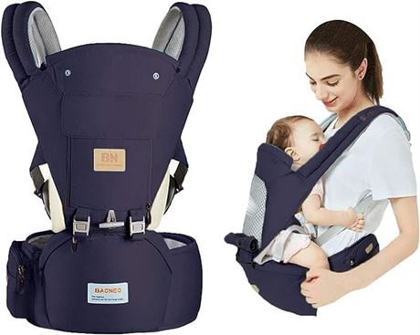 Baby Carrier with Hip Seat Lumbar Support for Newborn, Infant & Toddler, Large S