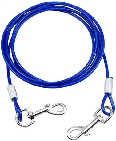 HQDeal 10ft (3 Meter) Dog Tie Out Cable, Tie-Out Cable for Dogs up to 176lbs