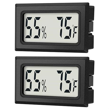 Mini Digital Thermometer 2-Pack Hygrometer Indoor Humidity Monitor Temperature