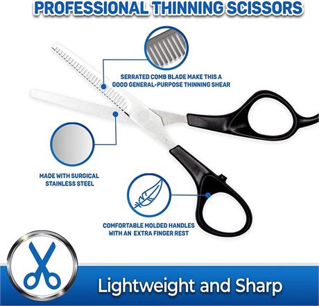 Professional Pet Thinning Grooming Scissors Shears (Red)