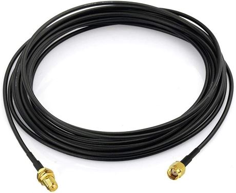 Bingfu RP-SMA Male to RP-SMA Female RG174 WiFi Antenna Extension Coax Cable 5m