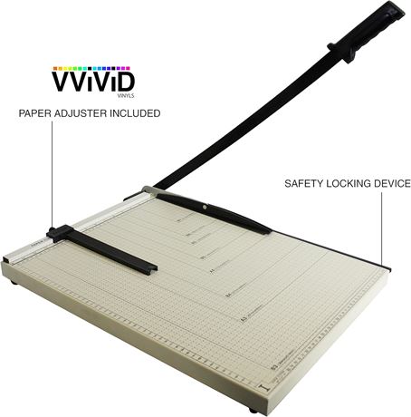 VViViD Gridded Ruled Paper Cutter (21" x 16" Guillotine Cutter)