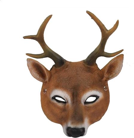 Himine Cosplay Mask Elk's Head Mask for Festival Party Halloween (Brown)