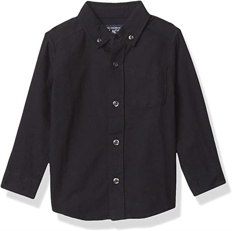 3T - Children's Place Boys and Toddler Boys Long Sleeve Oxford Button Down Shirt
