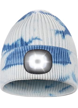 Unisex Beanie Hat with Light Gifts for Men Dad Father USB Rechargeable Cap