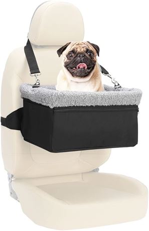 UNICITII Dog Car Seat for Small Dog, Raised Dog Booster Seat with Metal Frame