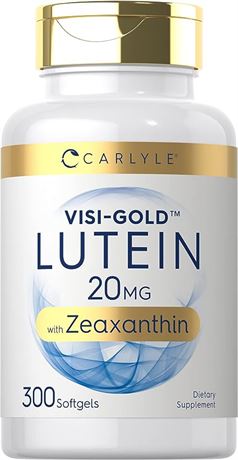 Carlyle Lutein and Zeaxanthin 20mg | 300 Softgels | Eye...