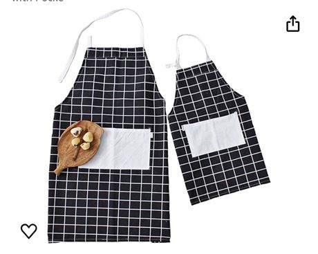 2 Pack Parent Child Apron for Cooking,Baking,Durable Apron with Pocke