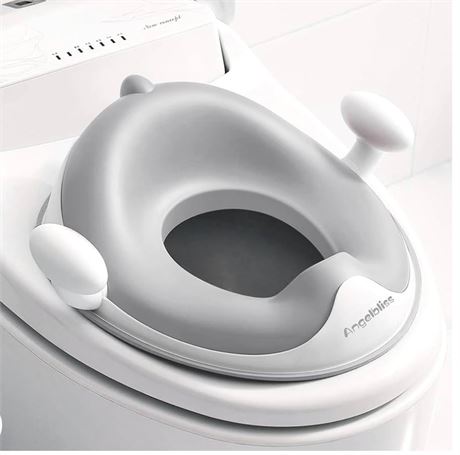 ANGELBLISS Baby Potty Training Toilet Seat with Soft Cushion Handles, Haute Coll