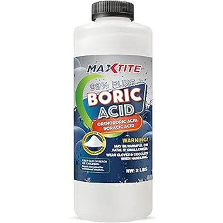 99% Pure Boric Acid - Granular (2 lbs) - Granular, Premium Industrial Grade Stre