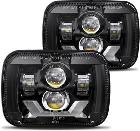 HWSTAR 2022 180W 1000% Bright H6054 5x7 7x6 Led Headlights Compatible with Jeep