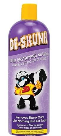 De-Skunk Odor Destroying Shampoo for Dogs, 32 oz. – Formulated with Powerful De-