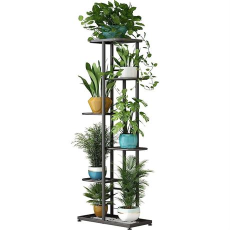 6 Tier Plant Stand Metal Flower Holder Shelves, Multiple Flower Display Rack Hol